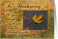 Thanksgiving Thanks...