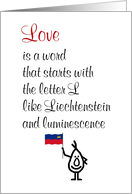 Love - A Funny Happy Valentine’s Day Poem card