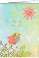 Congratulations on New Baby - A little bird told me card