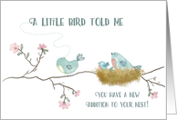 New Baby A Little Bird Told Me You Have a New Addition to your Nest card