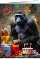 Gorilla Birthday Party And You’re Invited card