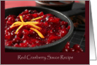 Thanksgiving Day Recipe Red Cranberry Sauce card