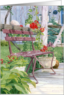 Pretty Garden Bench Get Well Soon card