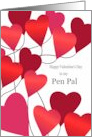 Happy Valentine’s Day to my Pen Pal with Heart Balloons card