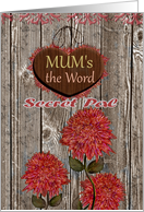 Mum’s the word Secret Pal card