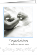 Congratulations on becoming a Great Aunt of a Grandnephew card