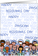 Medical Group in Scrubs - Physician Assistants Day card