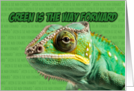 Green is the Way Forward Chameleon card