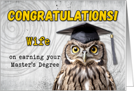 Wife Master's Degree...