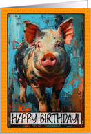 Happy Birthday Chinese Zodiak Year of the Pig card