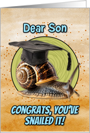 Son Congratulations Graduation Snail card
