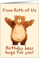 From Couple Happy Birthday Bear Hugs card