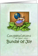 New Baby Bundled Mouse Congratulations card