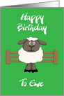 Ewe Sheep Happy Birthday card