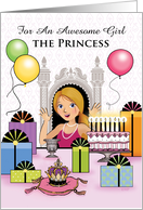 Birthday Princess for An Awesome Girl card