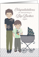 Illustrated Congratulations on Being Big Brother Again, Stroller card