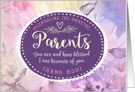 Parents Thanks,...