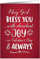 Valentine’s Religious May God Bless You with Joy card