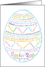 World Word Easter Egg Card Multi Languages card