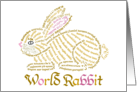 World Word Rabbit Easter Card Multi Languages card