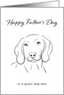 Happy Father’s Day Great Dog Dad Weimaraner Line Art Drawing card