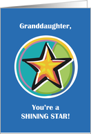 Congratulations to Granddaughter with Shining Star on Blue card