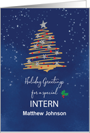 For Intern Christmas Tree Customizable Name card