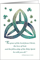 St Patrick’s Religious Blessings with Celtic Triquetra card