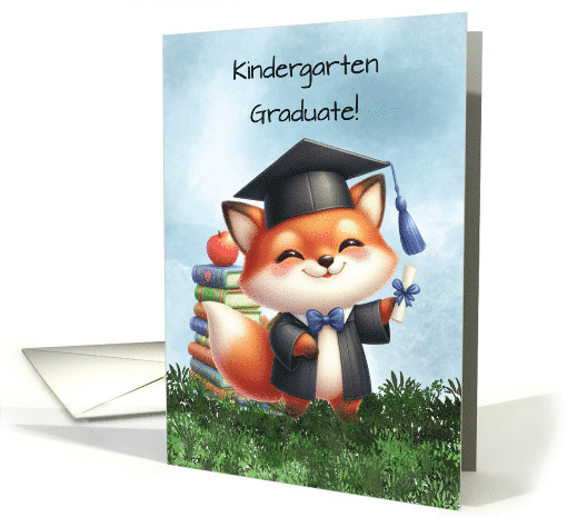 Kindergarten Graduation Fox Congratulations card (1842762)