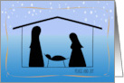 Christmas Nativity Scene with Mary and Joseph card