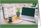 Congratulations New Job Working Remotely from Home card