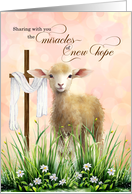 Easter Miracles of New Hope and Christian Cross card