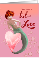 Sweetheart Love From a Mermaid’s Heart on Valentine’s Day card