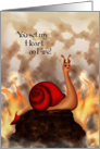 Love Romance Heart on Fire Female Devil Snail card