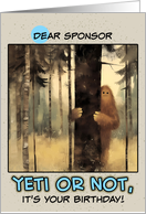 Sponsor Happy Birthday Bigfoot in the Woods card